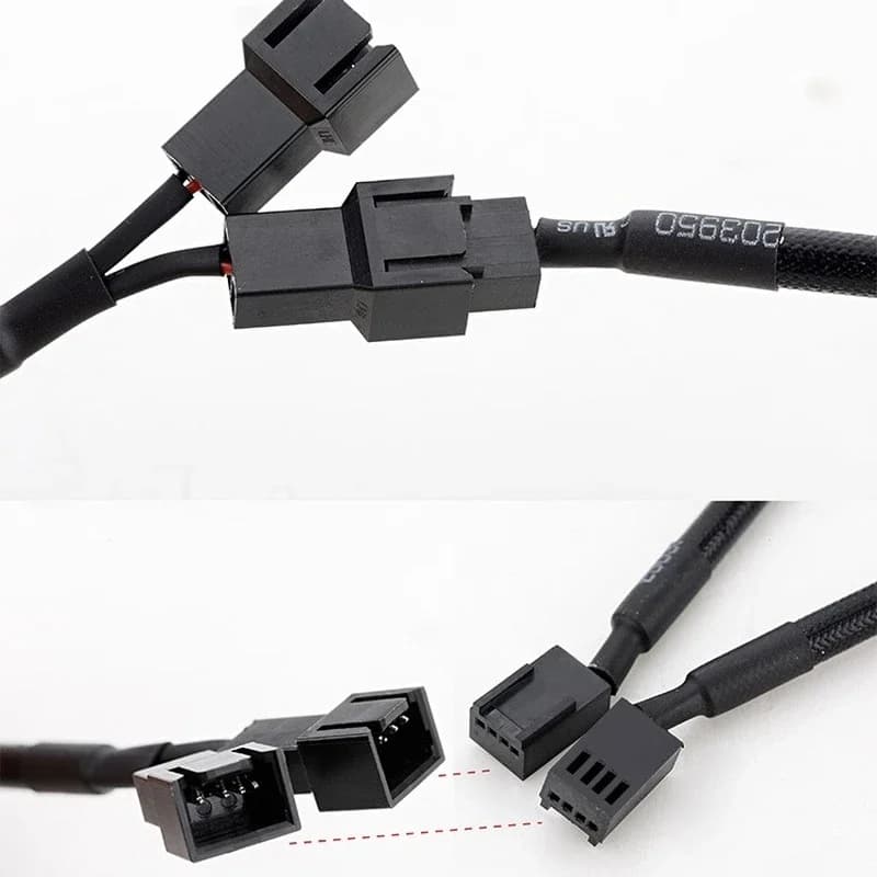 1pc 27cm scheda madre CPU 4 PIN cavi di estensione della ventola PWM 4 P cavo adattatore custodia per Computer ventola con maniche connettori per cavi di alimentazione