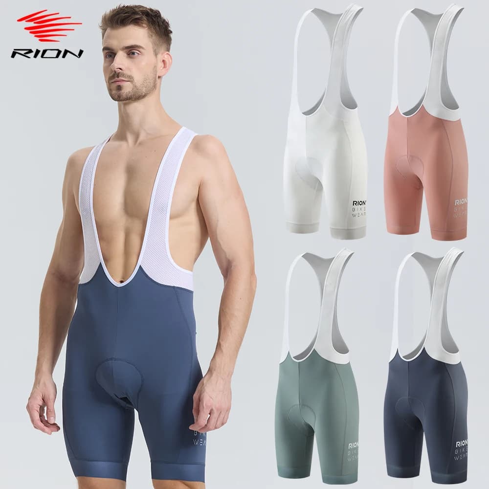 RION Shorts with Men's Cycling Suspenders Road Bike MTB Padded Breathable Bike Bike Clothing Outdoor Sports Pro Italian Dolomiti 6H 20 °C -35 °C