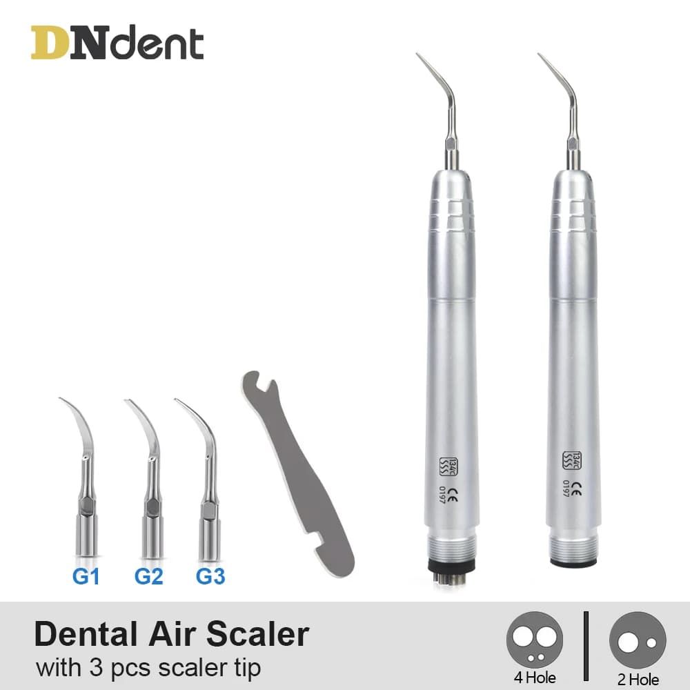 Ultrasound Dental Ablation Manipulator with 3 G1 G2 G3 Tips, Teeth Whitening Tools, 2/4 Holes, Laboratory Equipment and Dentistic Clinic