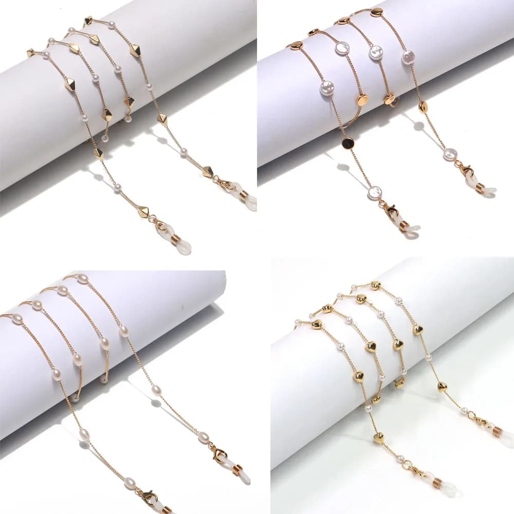 2 Pezzi Catena per Occhiali da Sole alla Moda, Accessorio Casual da Donna per Occhiali, Collana Regalo, Cordino per Mascherina