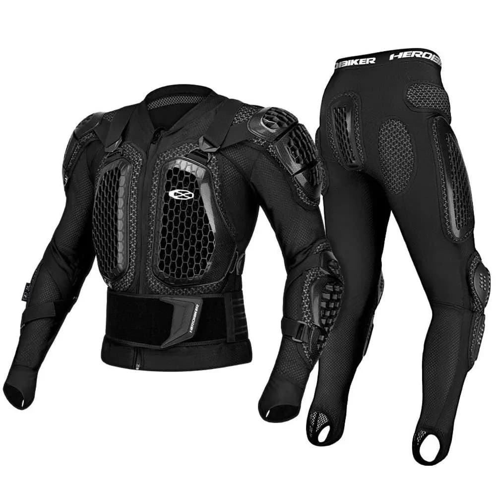 Summer Motocross Jacket Men's Body Armor Wear-Resistant Anti-Drop Bicycle Racing Jacket Riding Motorbike Moto Protection Black