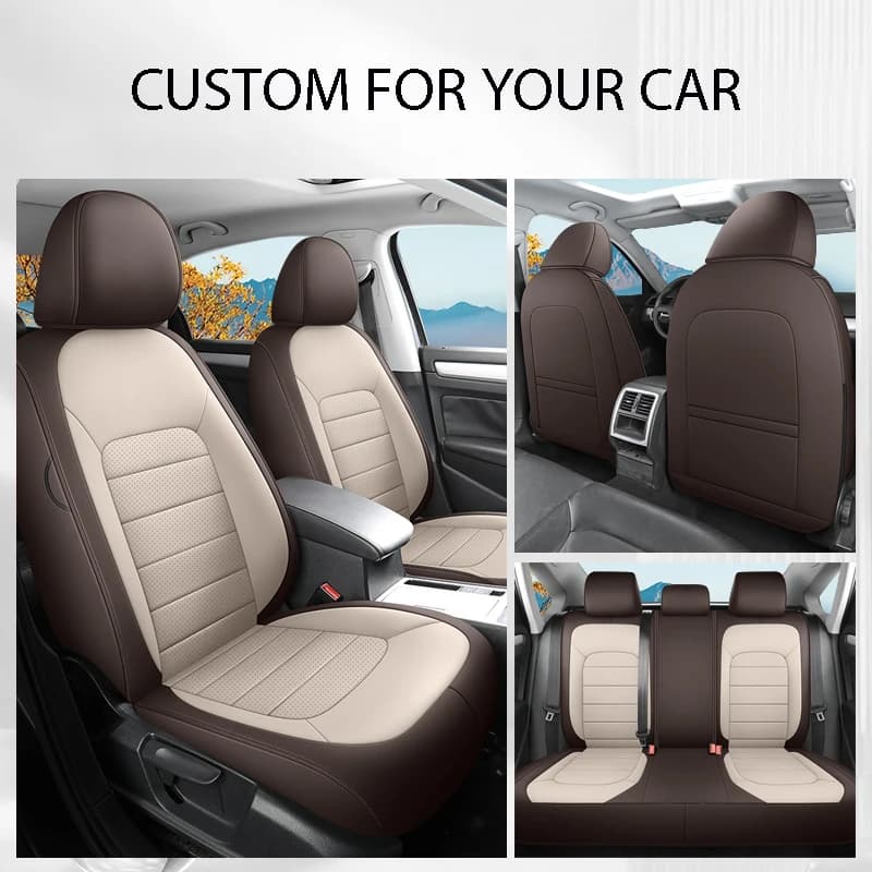 Custom Fit Car Seat Covers for Volwsagen VW Touareg Golf 8 7 6 5 4 Passat B5 B6 B7 B8 Luxury Car Interior Accessories