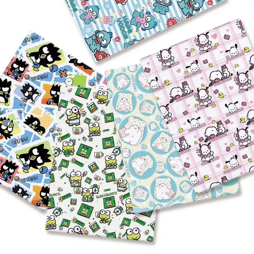 Hello Kitty 140x50 CM Tessuto di cotone del fumetto Patchwork Tessuto Kid Tessili per la casa Cucito Bambola Abito Tenda Tessuto di cotone poliestere