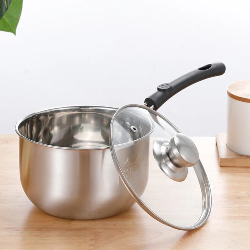 Multifunctional stainless steel non-stick pan for home complementary food pot for children small pot for milk kitchen pot pan