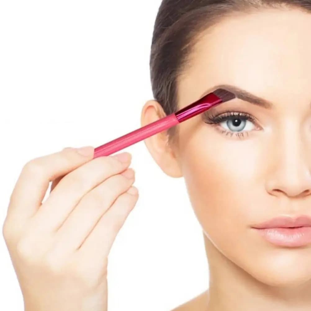 Set di 2 Pennelli Angolati per Sopracciglia, Strumento per Modellare, Definire e Riempire, Accessorio Essenziale per Donne