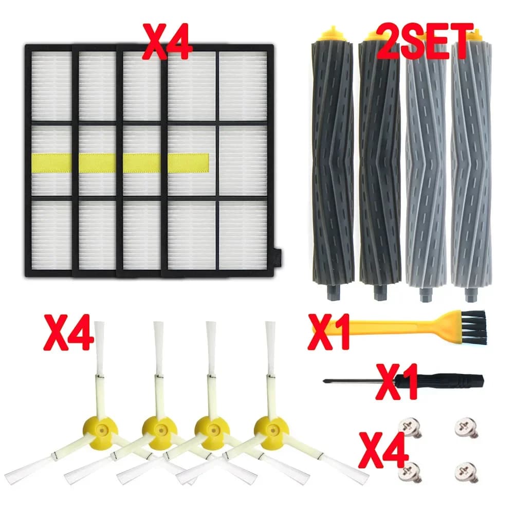 Sweeping Robot Accessories HEPA Filters for IRobot Roomba 880 860 870 871 980 990 Replenishment Parts Spare Brushes Kit