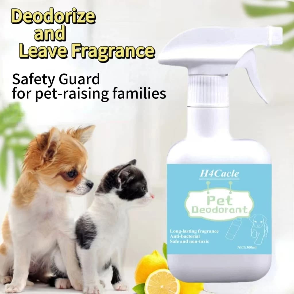 Spray Deodorante per Cani a Lunga Durata, per Cuccioli, Gatti e Cani, Profumo Deodorante per Rimuovere gli Odori e Rinfrescare l'Aria