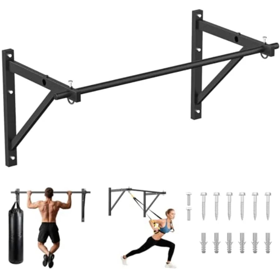 Barra per trazioni a parete, barra per chin-up, barre per allenamento di forza, barre per chin-up per palestra domestica