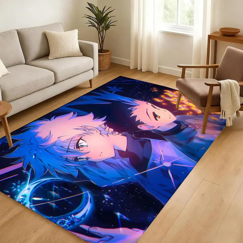 Tappetino da pavimento Hunter X Hunter Hisoka Anime, morbido e ispessito, antiscivolo, per soggiorno, decorazioni per la casa, tappeti in flanella