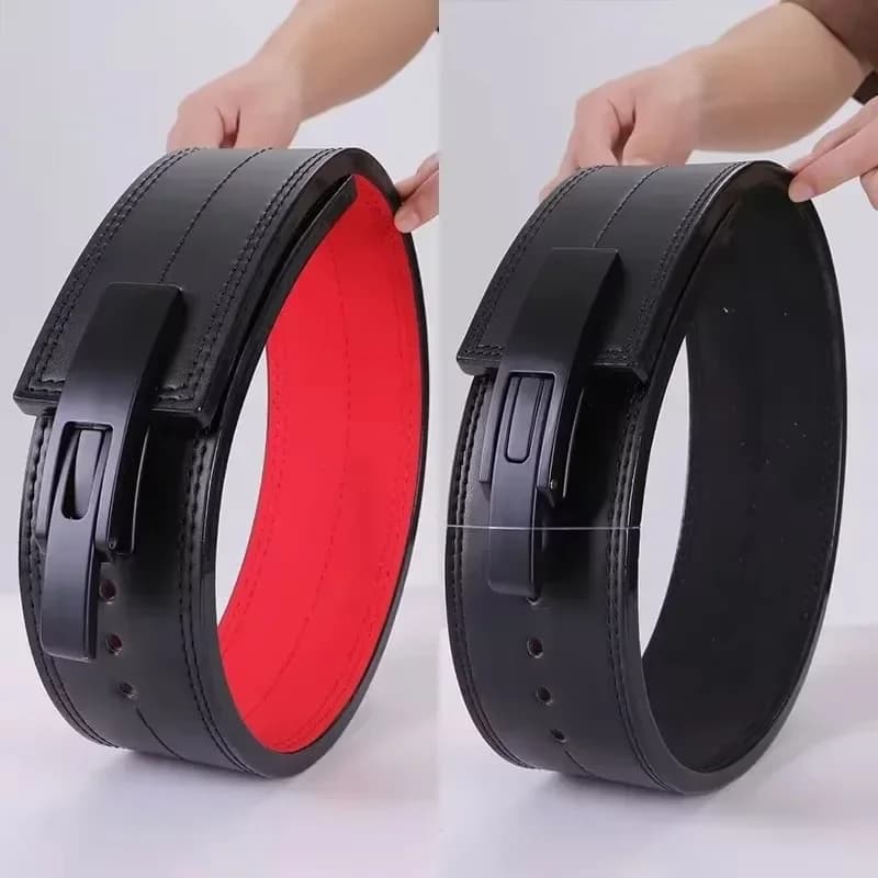 Cowhide Waist Belt Powerlifting Fitness Strong Pull Squat Training Leather Waist Support Bodybuilding Lifting Gym Weightlifting