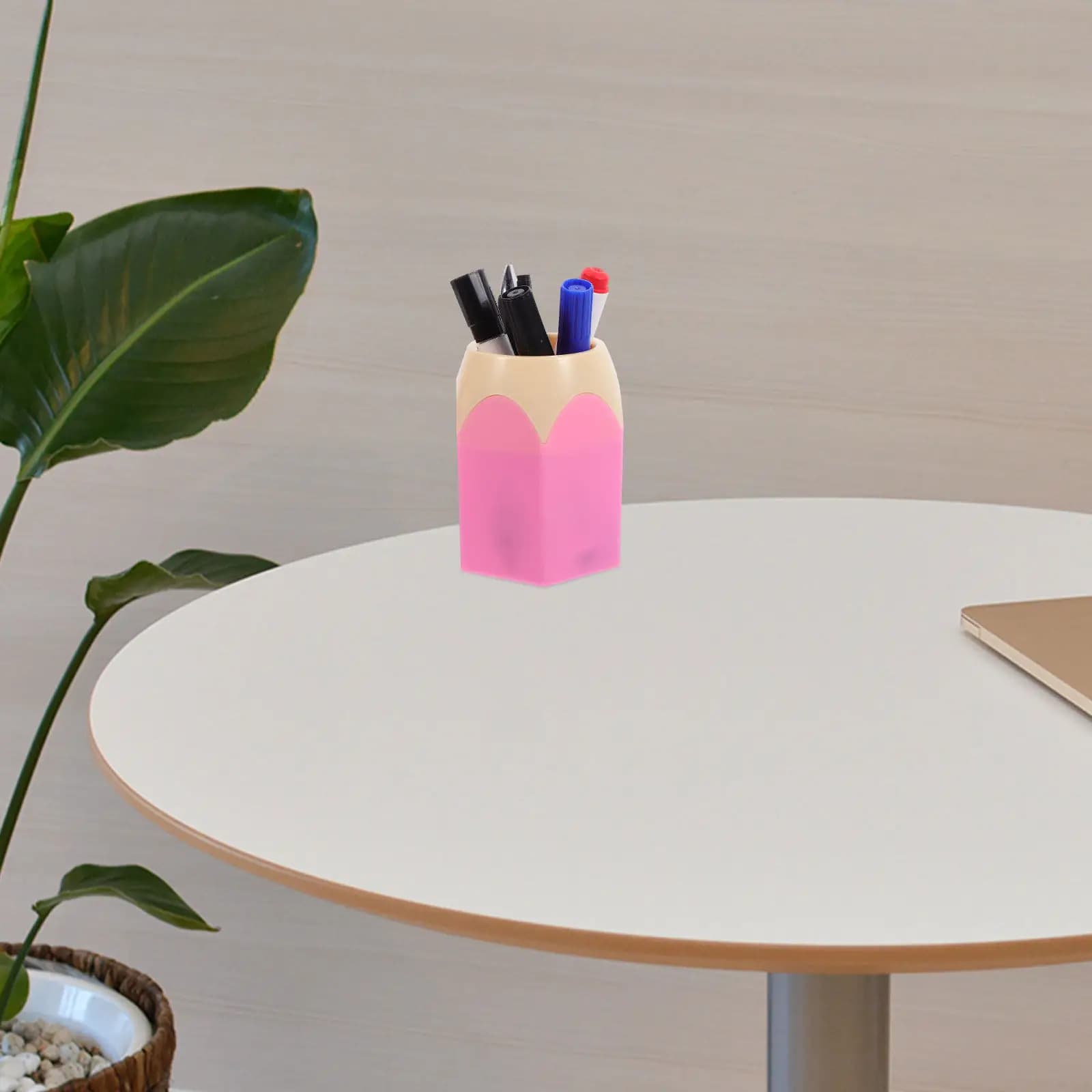 Set di 4 Portapenne a Forma di Matita, Organizzatore da Scrivania Carino per Ufficio, Aula, Studenti, Penne, Matite, Trucchi, Rossetti