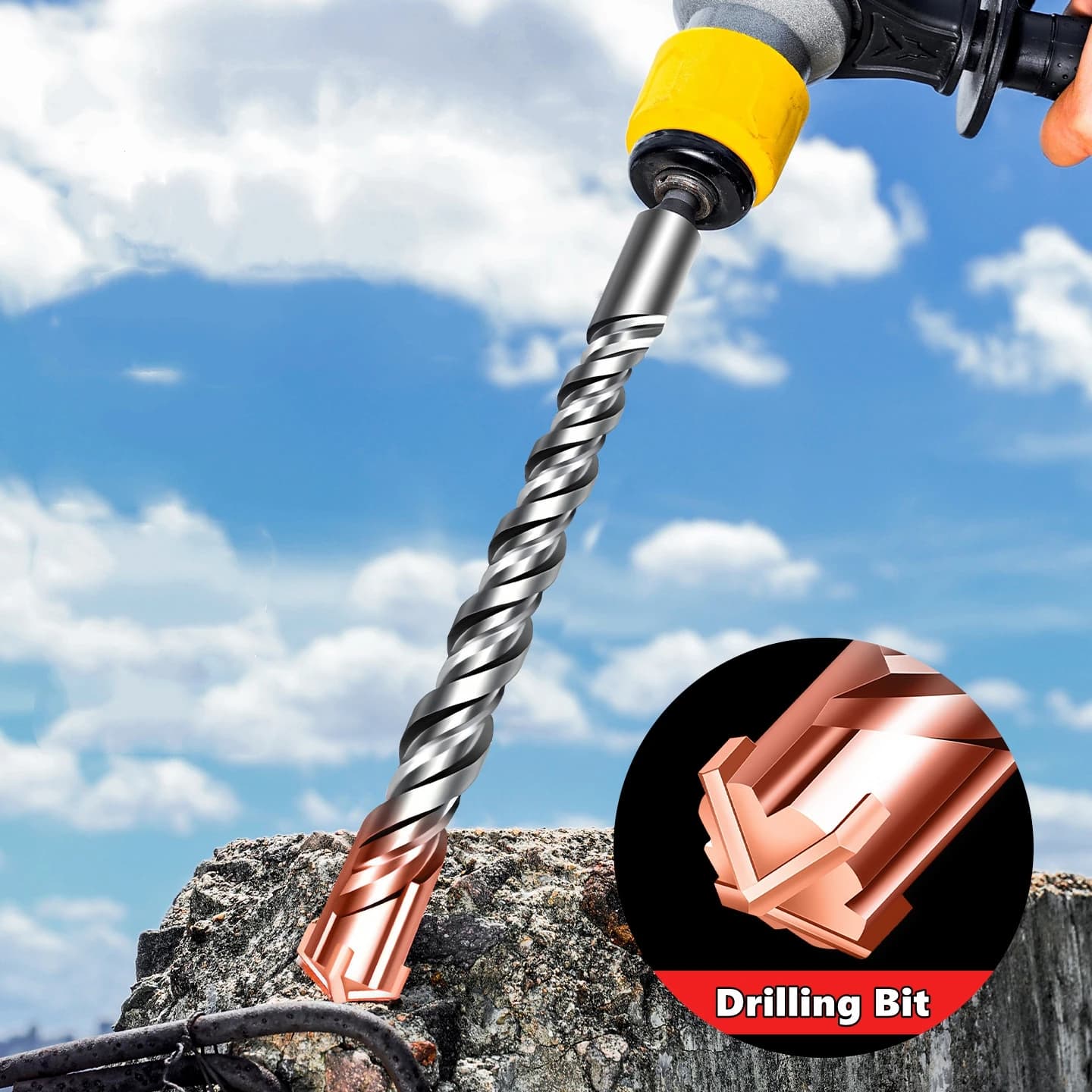 110/150/200mm Electric Hammer Drill Bits Cross Type Tungsten Steel Alloy SDS Plus for Masonry Concrete Rock Stone