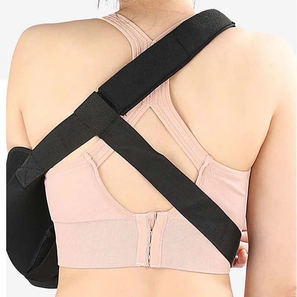 Polsino del rotatore Spalla Braccio Imbracatura Polso Avambraccio Spalla Immobilizzatore Maglia Spalla nera Cinghia di supporto Supporto per gomito
