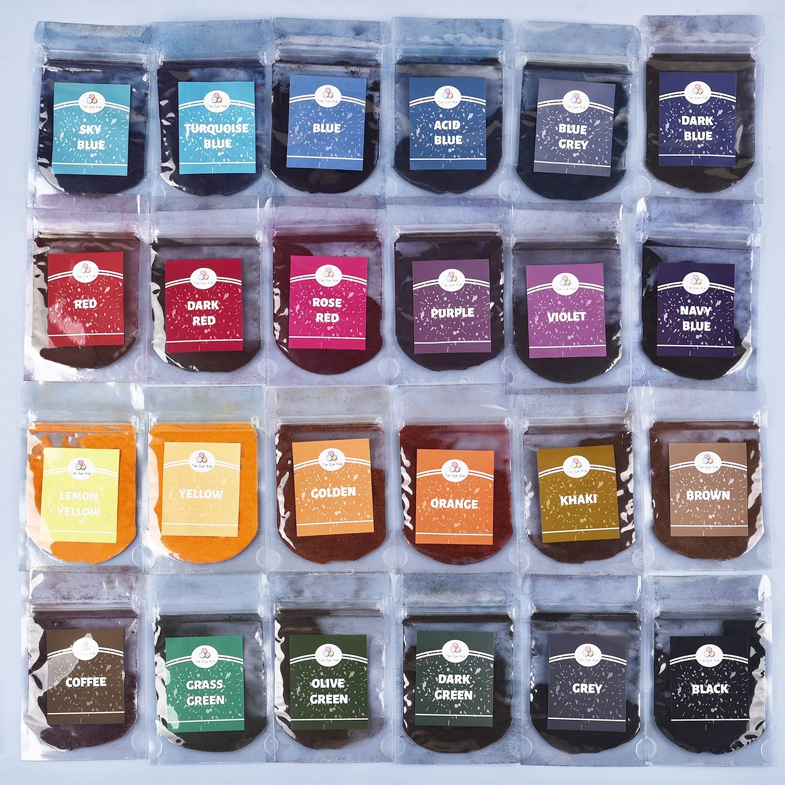 10-20g 24 colori tessuto colorante abbigliamento ricondizionato agente colorante cotone lino Jeans tela pigmento casa Tie-Dye forniture fatte a mano
