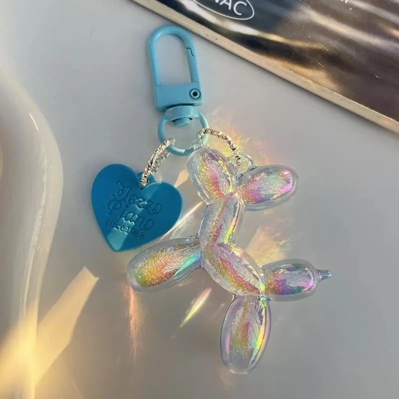 Portachiavi a Forma di Cane Palloncino Cartoon, Ciondolo Cucciolo Adorabile, Ornamento Unisex per Chiavi e Zaino, Regalo Quotidiano, Gioiello