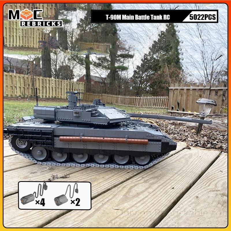 Militare russo T-90M Carro armato da battaglia principale RC MOC Building Block Veicolo blindato Mattoni ad alta tecnologia Ragazzo Giocattoli Puzzle Set Giocattolo
