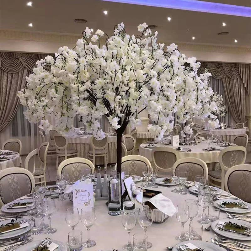 Sakura Tree of Artificial Flowers Weeping willow plants suitable for indoors and outdoors Home Wedding party Garden Shopping center Decorated