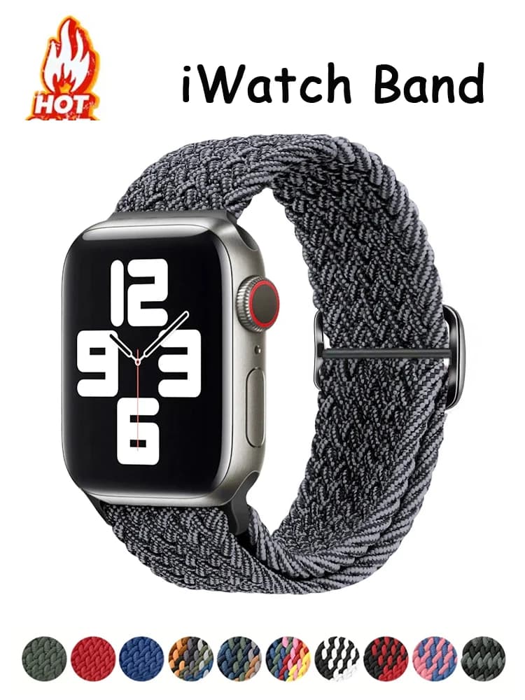 Cinturino per Apple watch 10 9 8 7 3 5 se 6 4 Ultra2 49mm 45mm 46mm 42mm 44mm 40mm 41mm 42mm cinturino elastico intrecciato solo loop