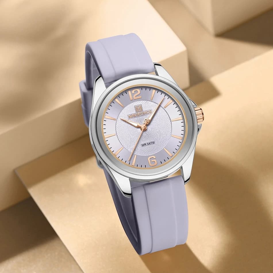 New Style NAVIFORCE Women's Sporty Watches with Silicone Strap, Wrist Watch, Gift, Reloj Mujer, Relogios Feminino