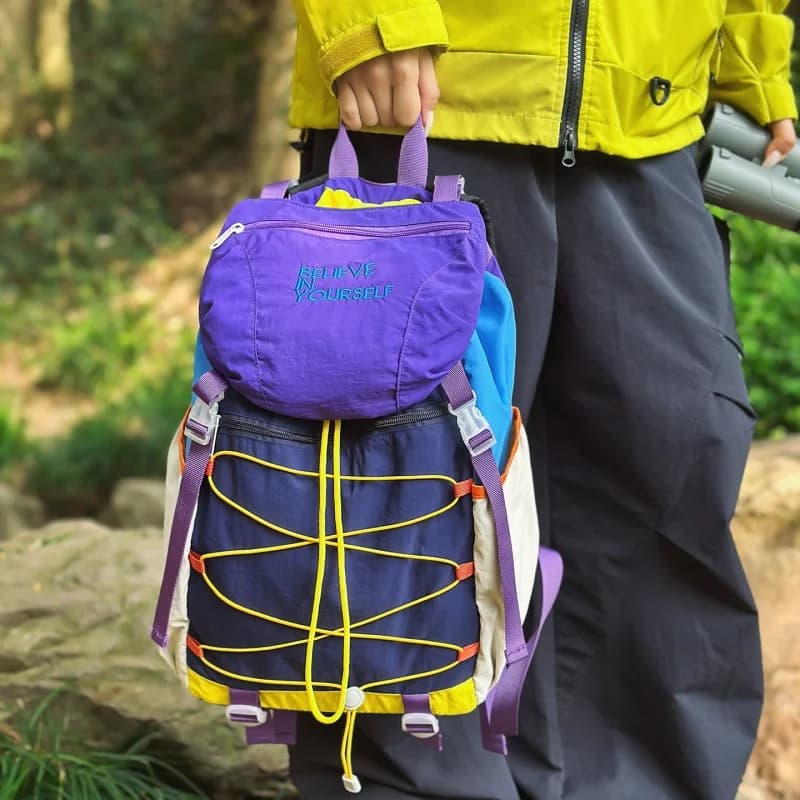 New Fashion Hiking Sports Fitness Mountaineering Backpack, Dopamine Color Series, Large Capacity Suitable For Travel Backpacks