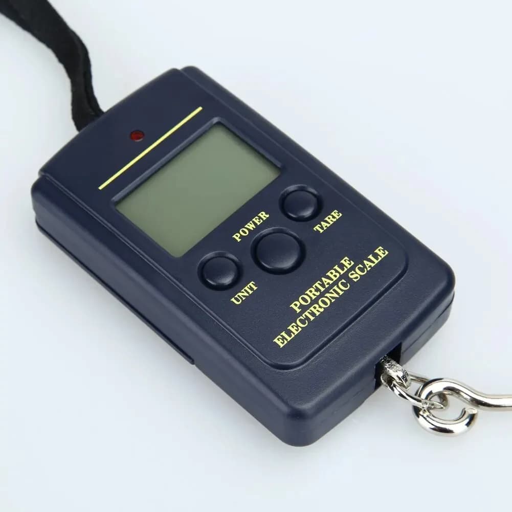 Bilancia digitale elettronica multifunzione portatile da 40 kg con gancio per pesare bagagli, valigie e attrezzi da pesca