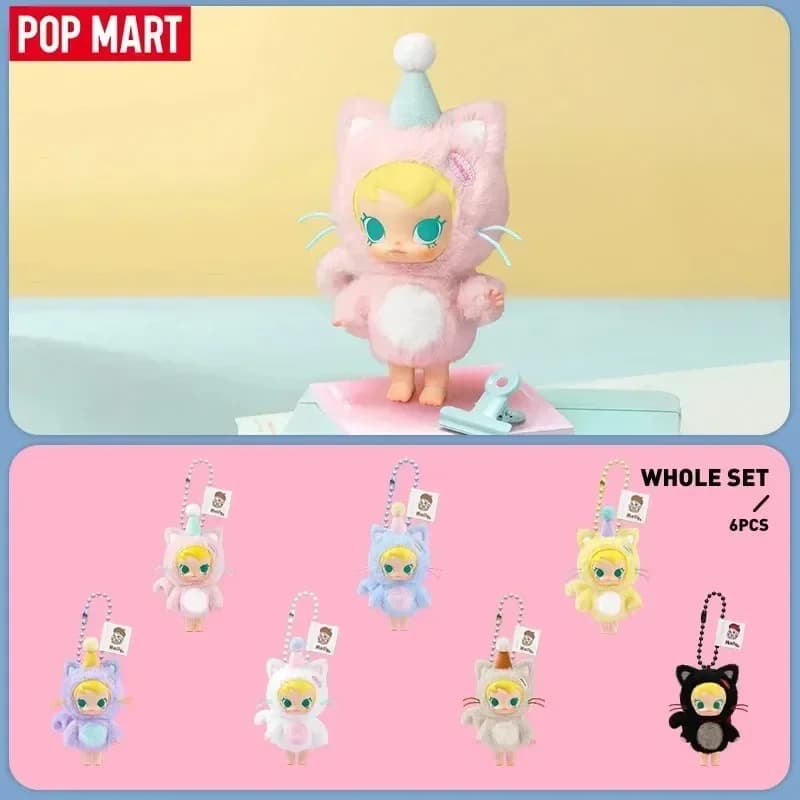 POP MART Baby Molly Pocket Friends Series - Ciondolo in vinile e peluche, Blind Box, Scatola a sorpresa, Sacchetto a sorpresa, Giocattoli, Action Figure Anime