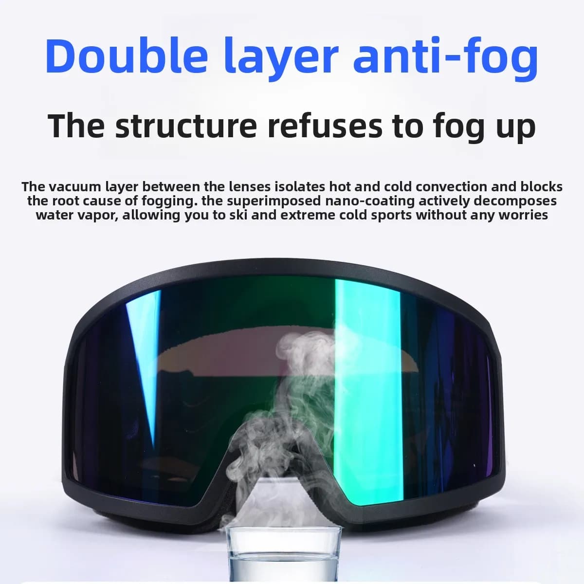 Ski Eyewear Goggles Adult Outdoor Ski Goggles Cylindrical Double-layer Anti-fog Unisex Ski Glasses