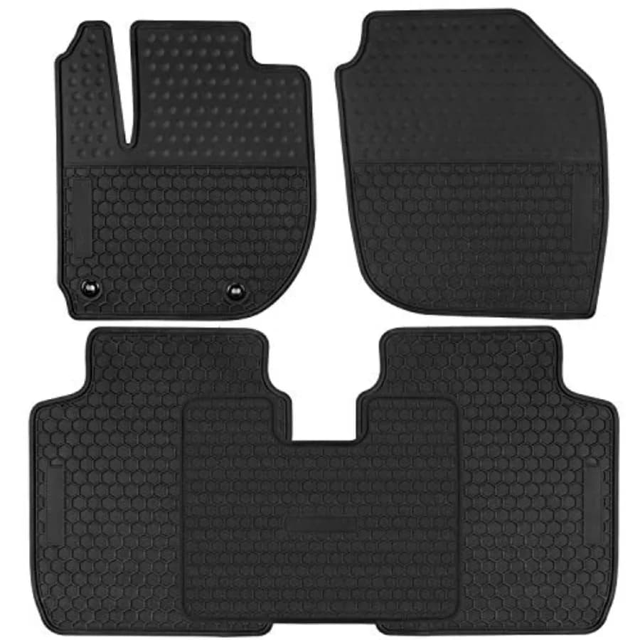 Tappetini per auto personalizzati per Honda Fit 2015-2020 Gomma nera completa Protezione per tutte le stagioni Resistente inodore