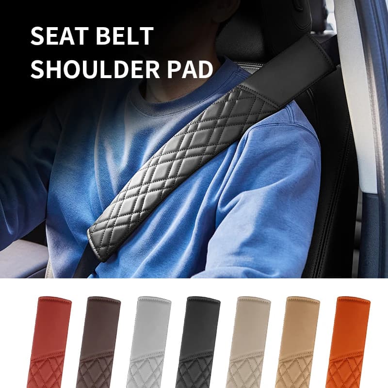 Car Safety Belt Cover red Adjustable Shoulder Protector Pad For Mitsubishi Motors Eclipse Cross Outlander Interior Accessories