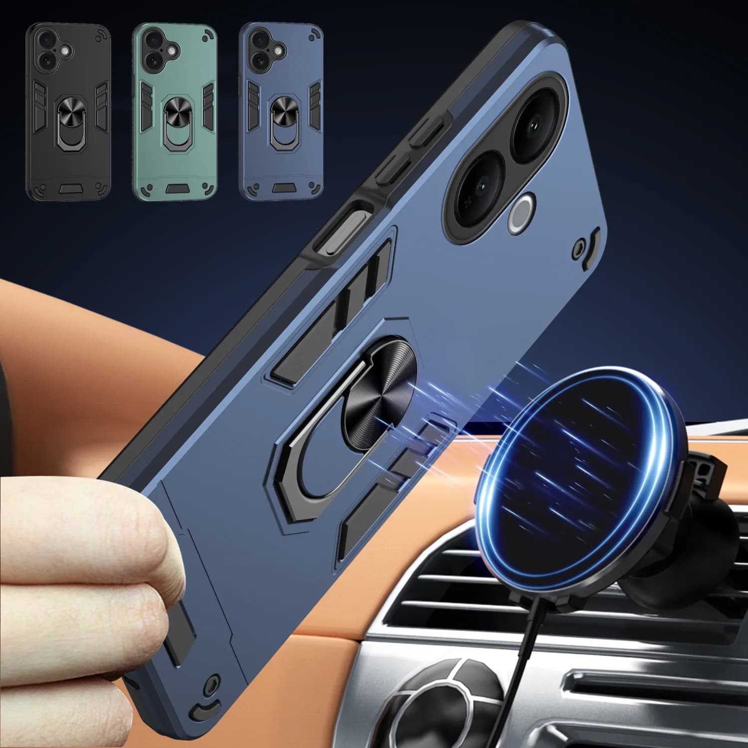 Military Grade Case for Vivo V60 Lite 4G V50 Lite 5GCustody Protective Shock Support for Coque Shell Fundas ring
