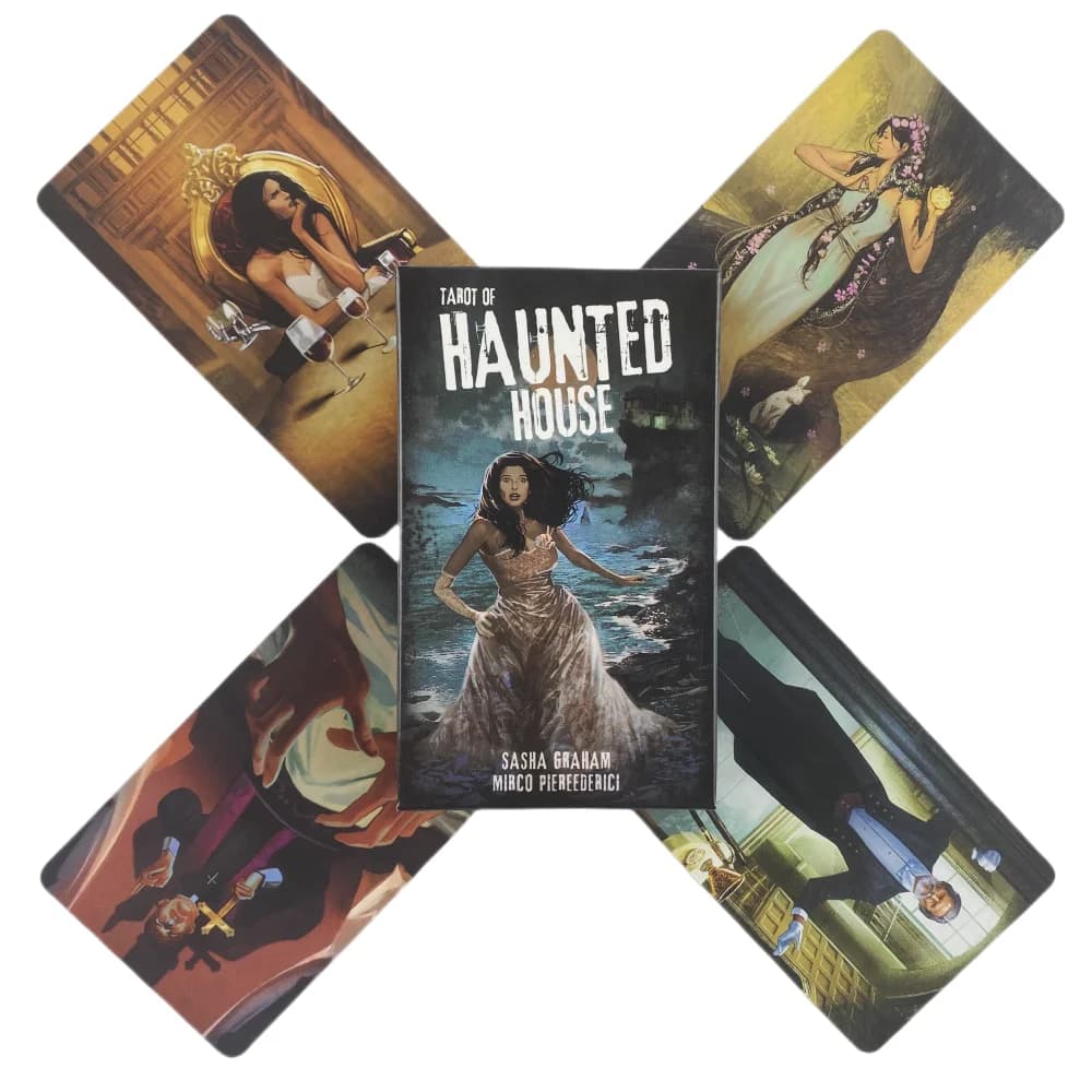 Tarot Of Haunted House Cards Un mazzo da 78 Oracle English Visions Divination Edition Borad Playing Games
