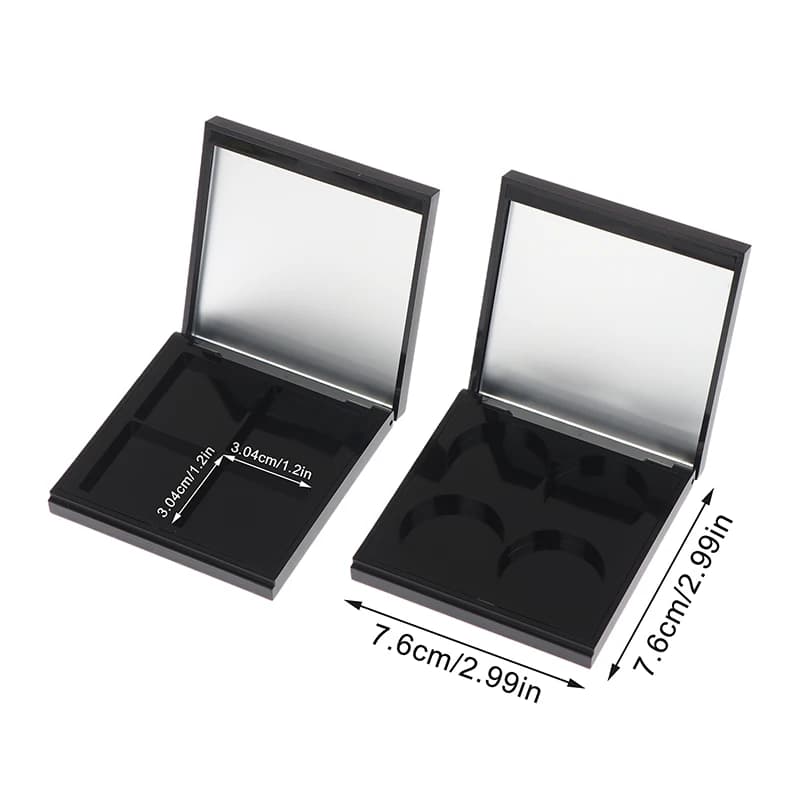 NEW Empty Magnetic Container 4 Parts for Cosmetics, Professional Box for Lucidalabbra with Mirror, Container for Fard and Umbrella