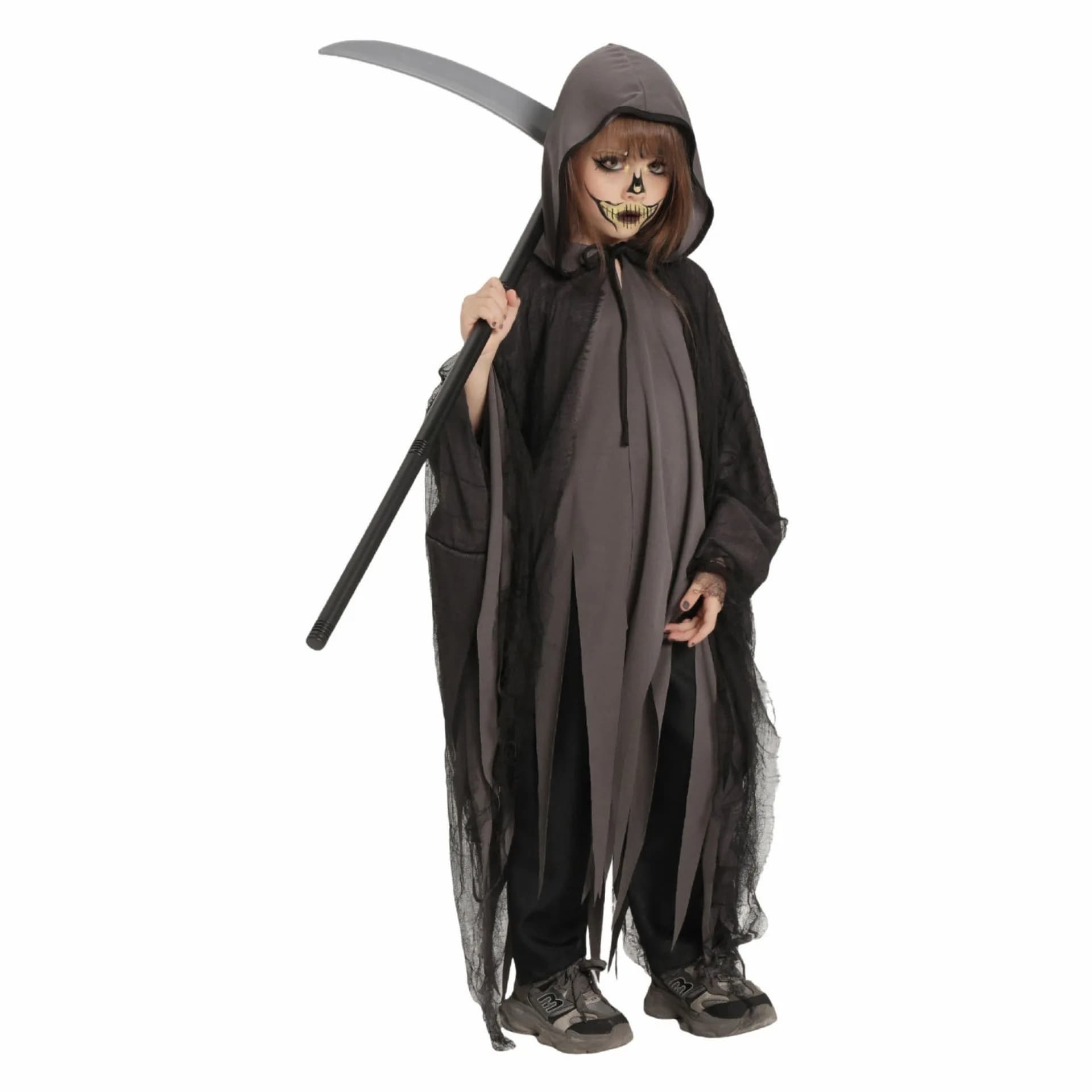 Costume di Halloween per bambini Cosplay Horror Mist Ghost Mantello con cappuccio nero Cosplay Diavolo Costume da spettacolo teatrale per outfit per bambini