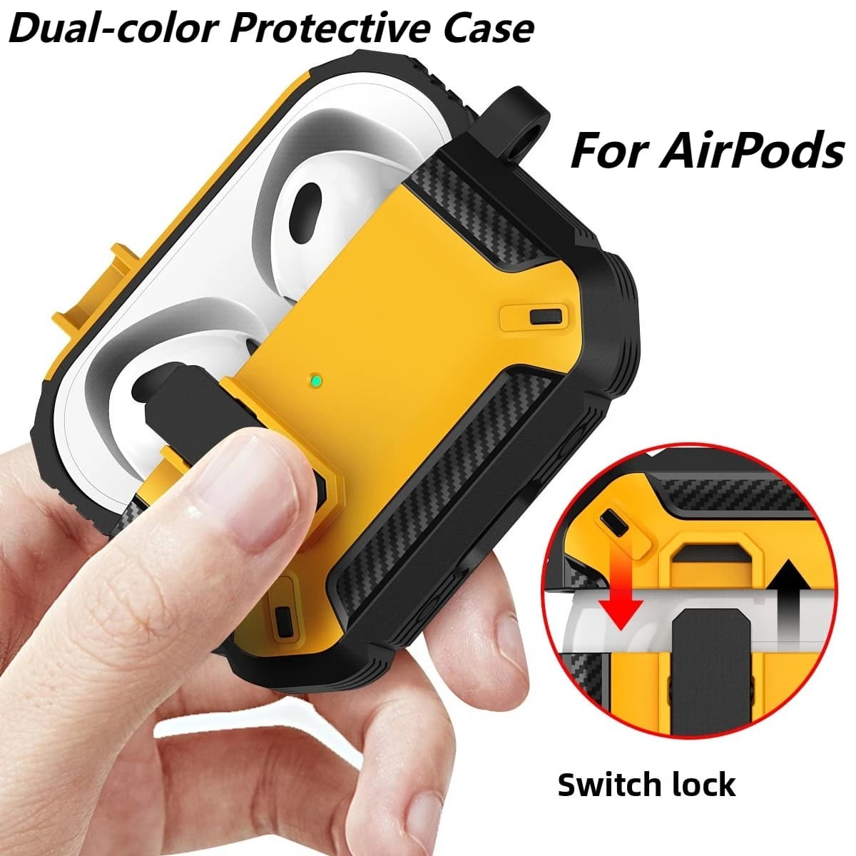 For AirPods Pro 3 Two-tone protective case Bluetooth headset shockproof case for AirPods 1 2 3 4 Pro or Pro 2nd