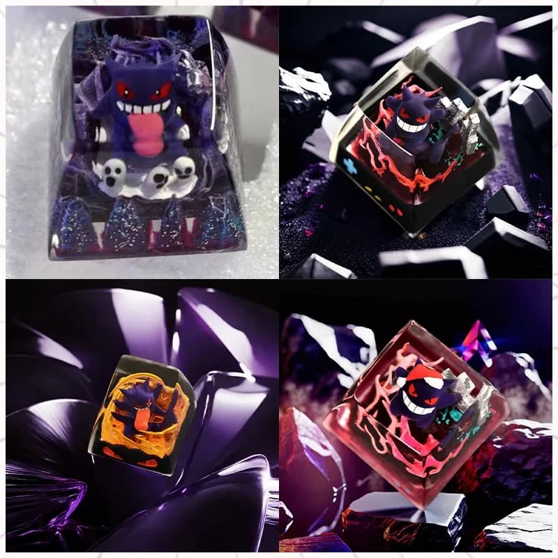 Resin Keycaps Mewtwo Umbreon Cross Shaft Pikachu Journeys Keycap New Stereo Cute Illustration Mechanical Keyboard Resin Keycap
