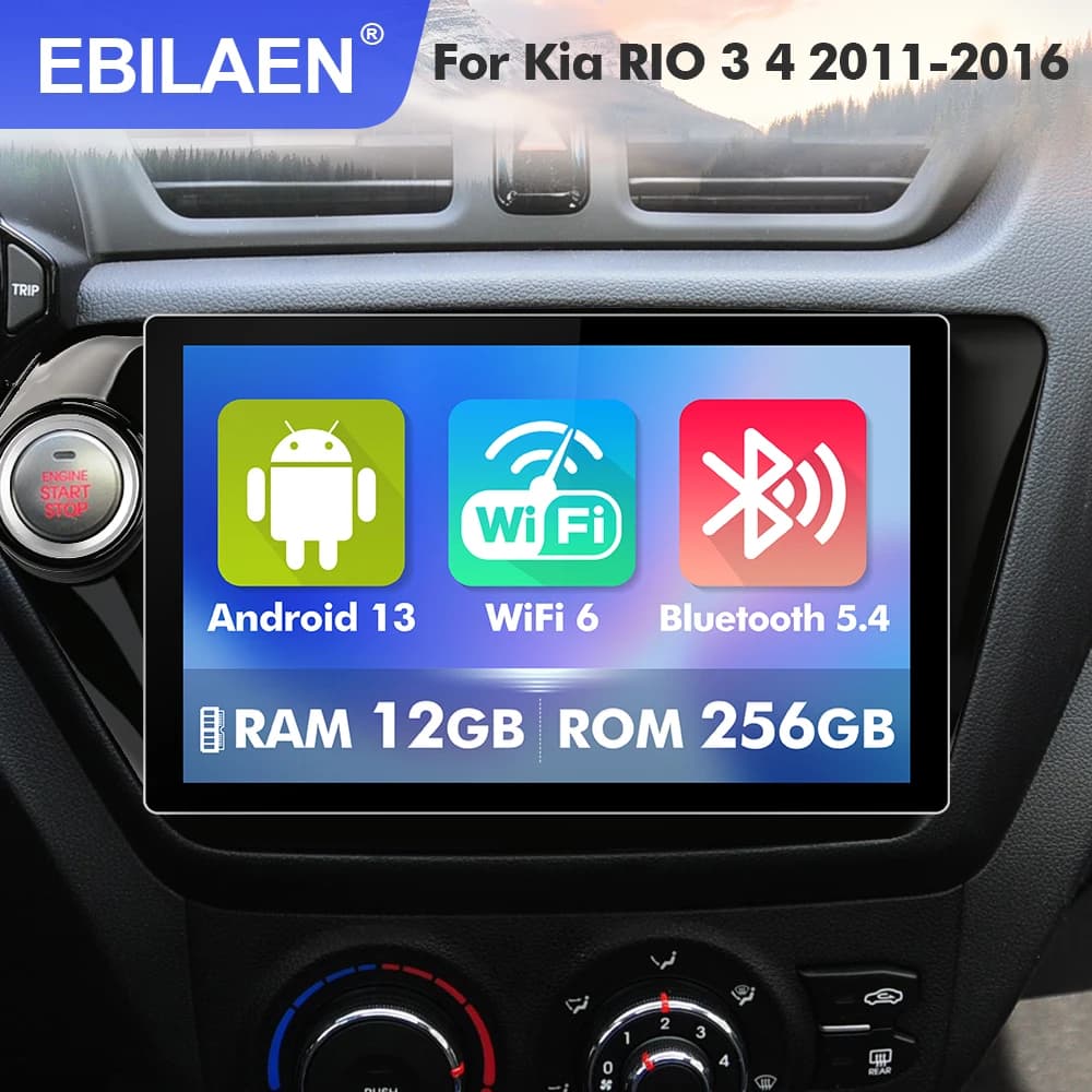 EBILAEN 11.5 pollici Android 13 Multimedia Radio stereo Per KIA RIO 3 2010-2016 Carplay GPS 4G FM WIFI 2K 2din autoradio