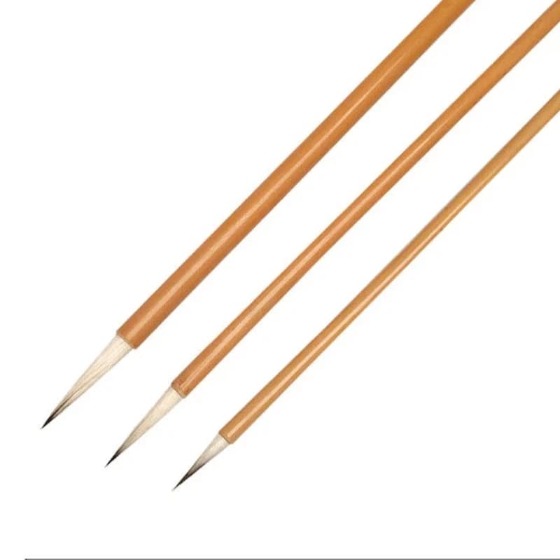 Woolen Purple Rabbit Hair Calligraphy Brush Set Flower Bird Outlining Pen Hook Line Painting Brush Slender Gold Script Brush Pen