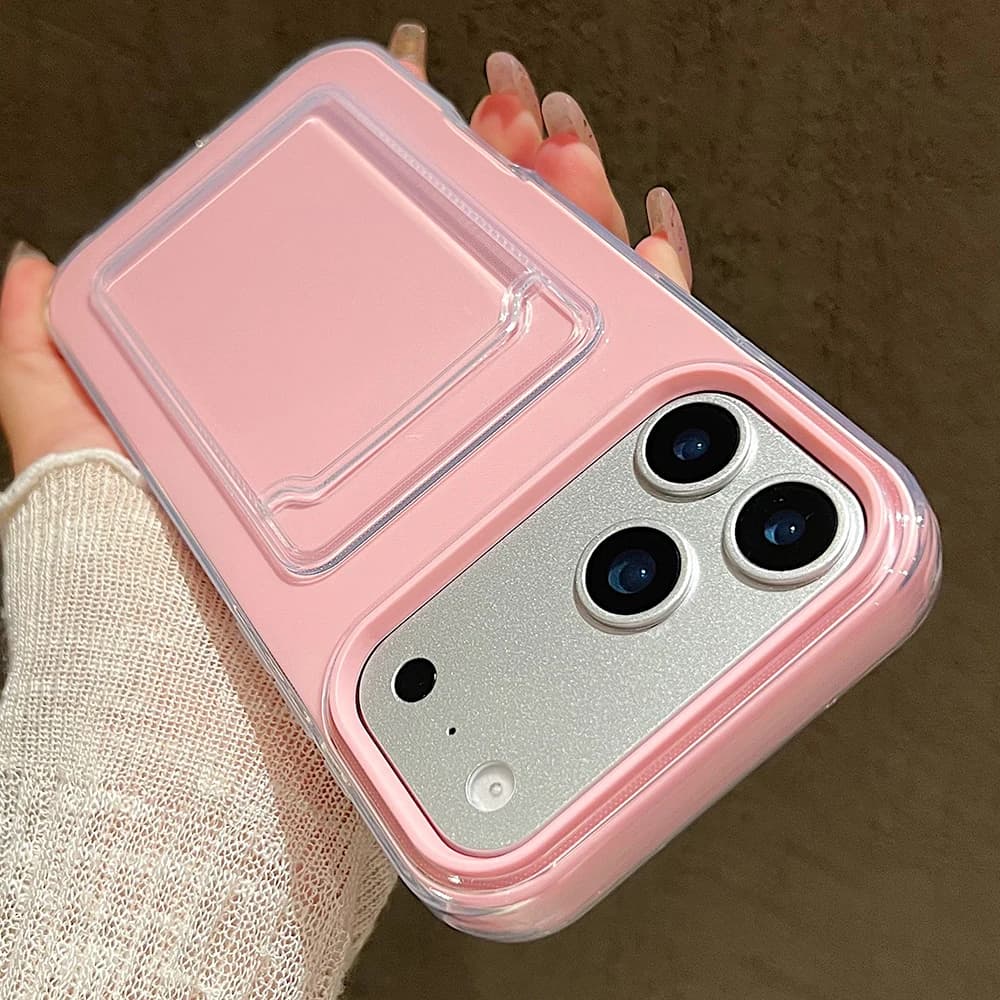Custodia per telefono Candy Jelly carina 2 in 1 per iPhone 11 12 13 14 15 16E 16 Pro 17 Max Plus Air Funda con custodia protettiva per porta carte