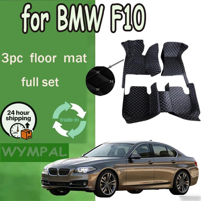Tappetini Auto in Pelle Personalizzati Set Completo RHD per BMW F10 2010 2012 2014 2015 2016 Impermeabili Tappeti Interni Accessori Auto