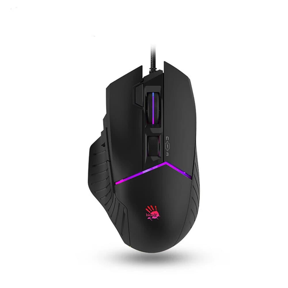 W95 Max Gaming Mouse for Laptop with Bloody Wired Macro Programming with RGB Backlit Mouse