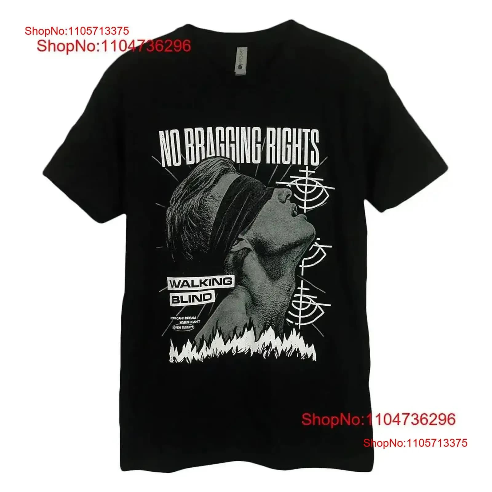 No Bragging Rights walking blind T Shirt Size S to 5XL LT260 vintage Washed Soft designer clothes homme vintage Washed