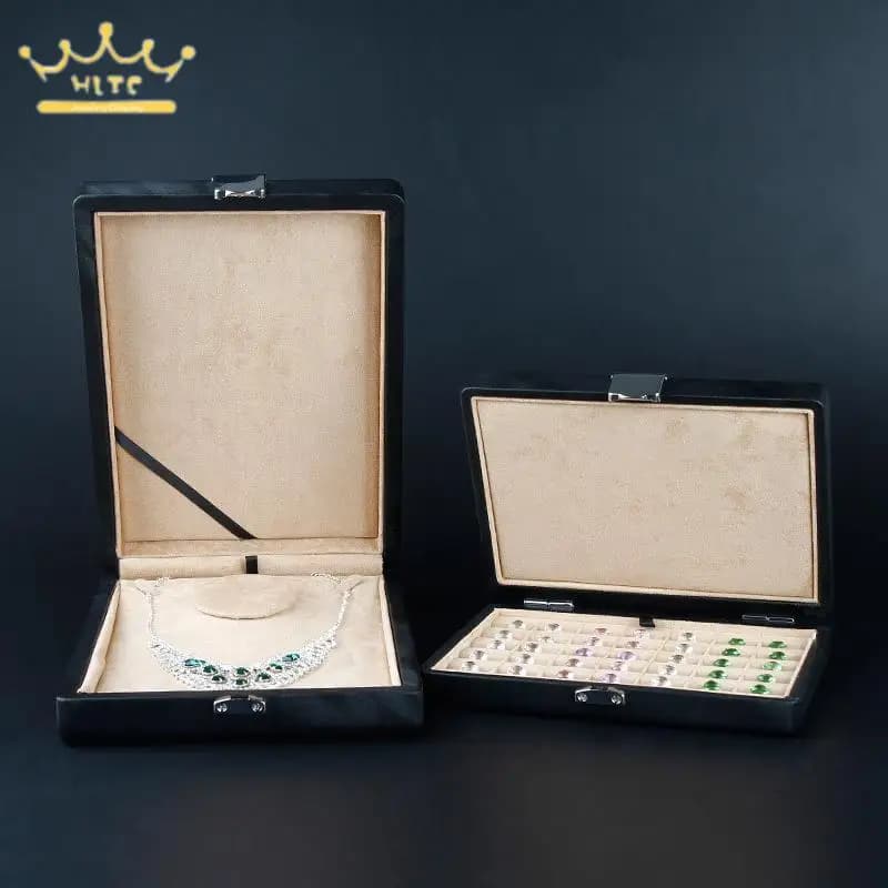 Suede Jewelry Necklace Packaging Gift Box Bare Diamond Display Box Ring Face Storage Box Jewelry Set Gift Box