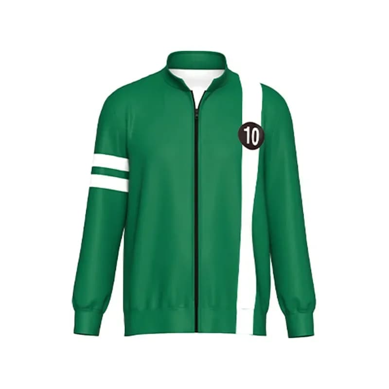 Anime ben10 Alien Force Tennyson Cosplay Costume Halloween Outfits Unisex Sweatshirt Jacket Hoodies Zipper Coat Casual Uniforms