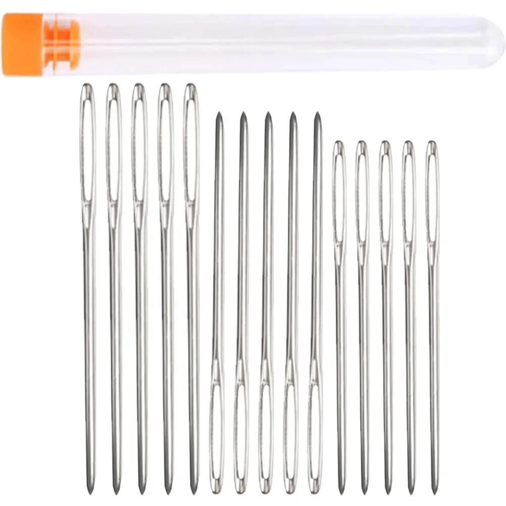 1Set High Hardness Lightweight Metal Blunt Darning Needles Large Eye for Knitting Crochet Tapestry Sewing Sweater Hat Scarf