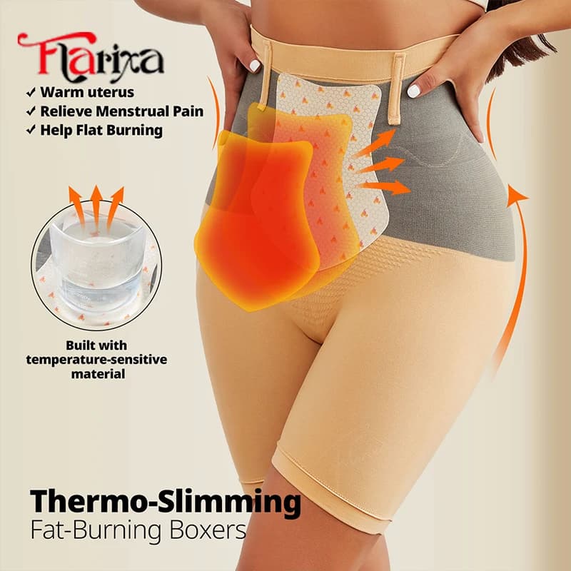 Flarixa Thermal Underwear High-Life Shorts Seamless Cloth Control Butt Lifter Body Shaper Intimo Woman Thermal Collants Shorts