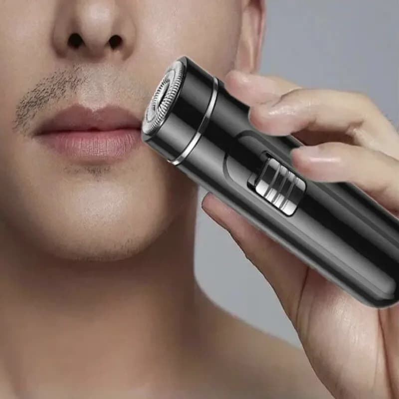Rasoio elettrico da uomo compatto e conveniente: ricaricabile tramite USB, bagnato e asciutto, facile da usare con un solo pulsante: perfetto per la casa, l'auto e i viaggi!