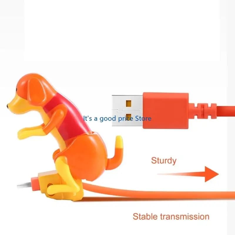（1 Pack）Moving Dog Fast Charging USB C Cable for Cellphone Tablets Funny for Touch Dog Phone Cable