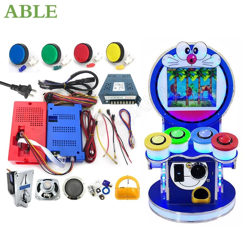 Arcade Adventure Island Ritmo per bambini con kit fai da te per scheda PCB a bottone per macchina da gioco arcade a gettoni