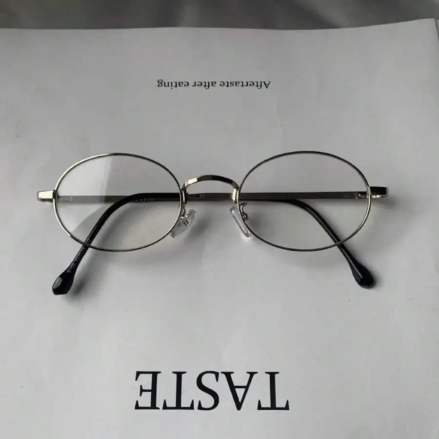 Retro Japanese-Style Gold-Rimmed Small Round Frame Plain Glasses For Women, Suitable For Small Faces, Can Be Fitted With