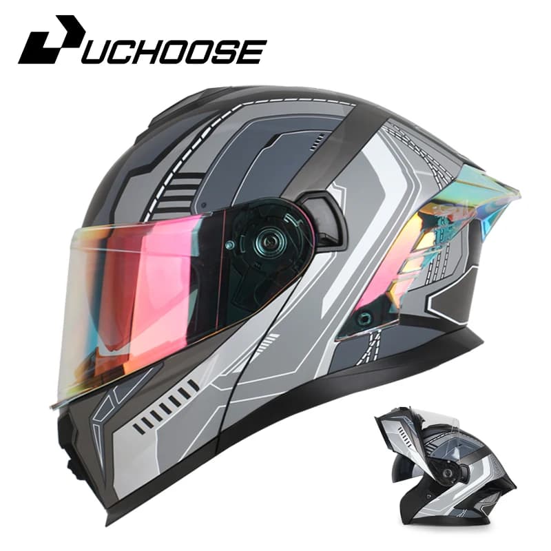 Casco moto modulare Uchoose per adulti Caschi moto fai da te